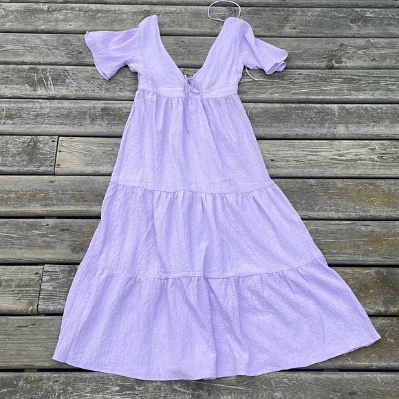 NWT Brave Soul London Lilac Open Back Tiered Dress - Picture 4 of 11